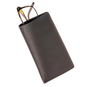 Deer Leather Eyewear Pouch – Premium Craft - Dark Brown
